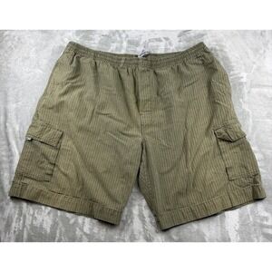 Bugle Boy Shorts Men's XXL Authentics Cargo Elastic‎ Waist Plaid Cotton Pocket